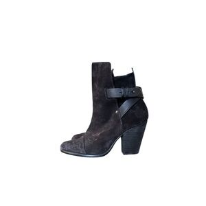 rag & bone Black Suede Heeled Boots